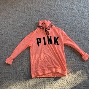 Orange Pink quarter zip